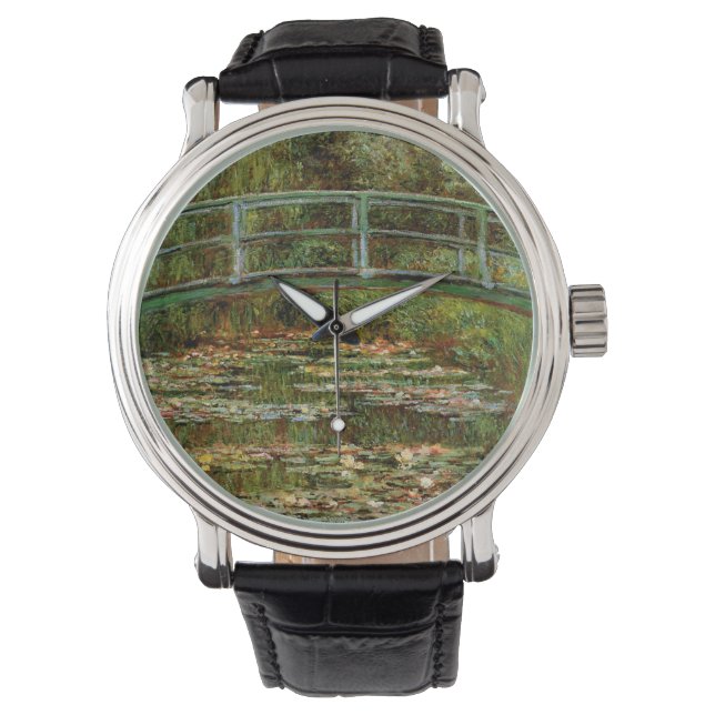 Monet Frans Japans Bridge Giverney Horloge (Voorkant)