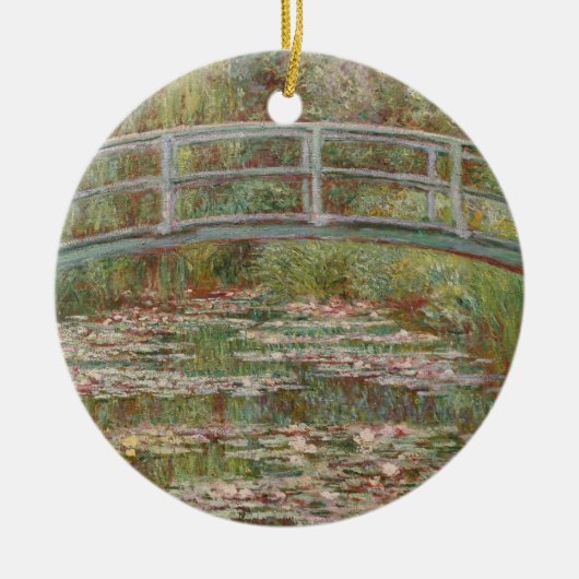 Monet Frans Japans Bridge Giverney Keramisch Ornament (Voorkant)