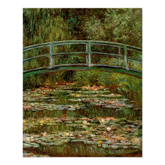 Monet Frans Japans Bridge Giverney Poster (Voorkant)