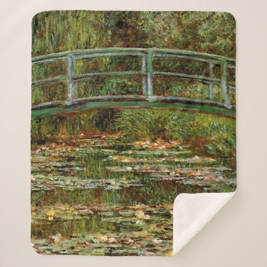 Monet Frans Japans Bridge Giverney Sherpa Deken (Voorkant)