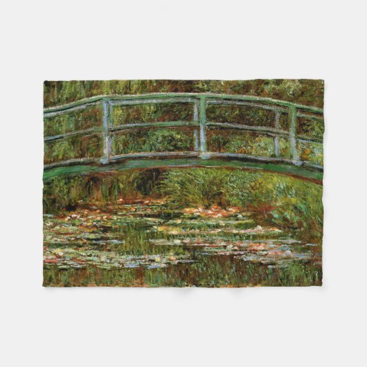 Monet Frans Japanse Brug Giverney Fleece Deken (Voorkant (Horizontaal))