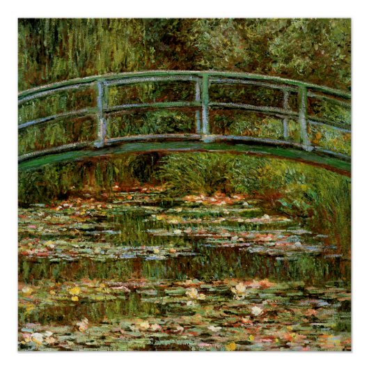 Monet Frans Japanse Brug Giverney Poster (Voorkant)