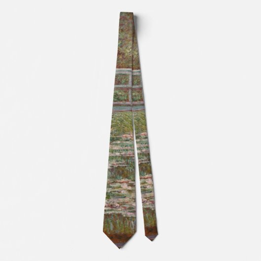 Monet Frans Japanse Brug Kunst Knoop Stropdas (Voorkant)