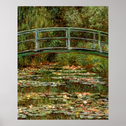 Monet Frans Japanse Brug Kunst Poster (Voorkant)