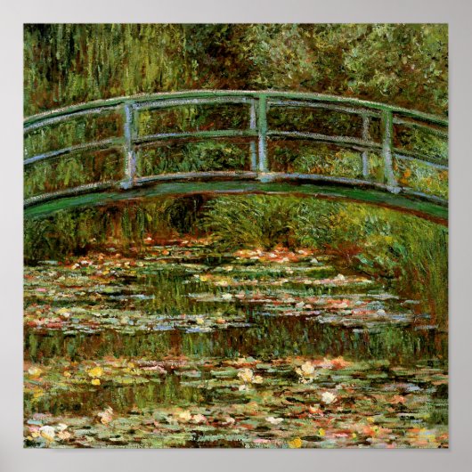 Monet Frans Japanse Brug Kunst Poster (Voorkant)