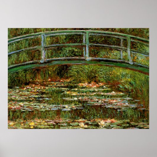 Monet Frans Japanse Brug Kunst Poster (Voorkant)