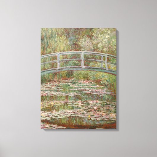 Monet Franse Japanse Brug Giverney Canvas Afdruk (Voorkant)