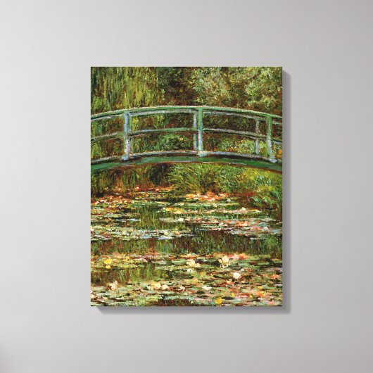 Monet Franse Japanse Brug Giverney Canvas Afdruk (Voorkant)