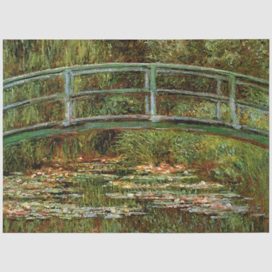 Monet Franse Japanse Brug Giverney Tissuepapier (Voorkant)