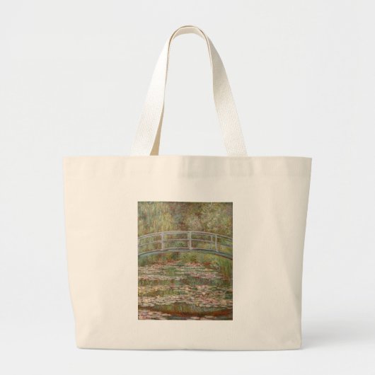 Monet French Japans Bridge Art Grote Tote Bag (Voorkant)