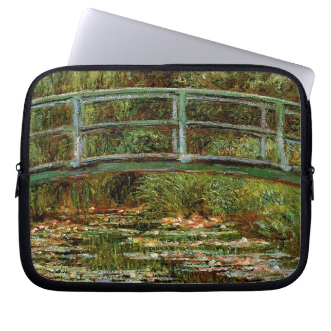 Monet French Japans Bridge Art Laptop Sleeve (Voorkant)