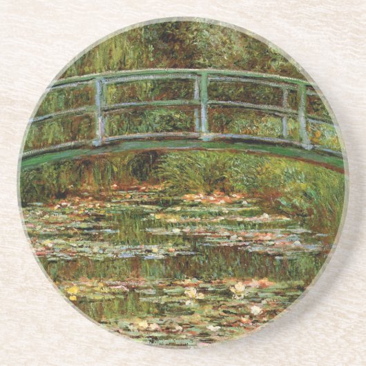 Monet French Japans Bridge Art Zandsteen Onderzetter (Voorkant)