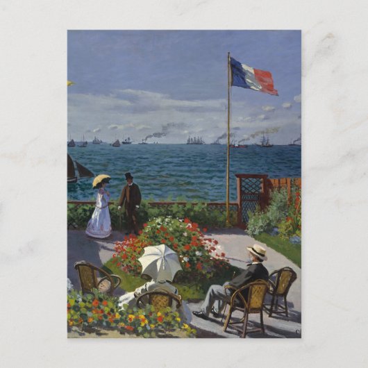 Monet Garden bij Sainte-Adresse Painting Briefkaart (Voorkant)