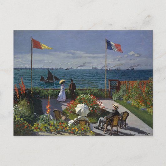 Monet Garden bij Sainte-Adresse Painting Briefkaart (Voorkant)