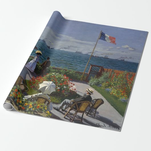 Monet Garden bij Sainte-Adresse Painting Cadeaupapier (Uitgerold)