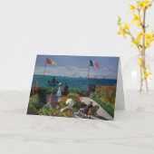 Monet Garden bij Sainte-Adresse Painting Kaart (Gele Bloem)