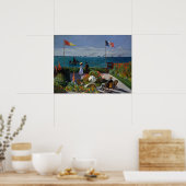 Monet Garden bij Sainte-Adresse Painting Poster (Keuken)