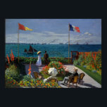 Monet Garden bij Sainte-Adresse Painting Poster<br><div class="desc">Impressionistische schilderijen van Monet - Classic Mastersheets - Claude Monet's Impressionistische schilderreeks - Tuin bij Sainte-Adresse</div>