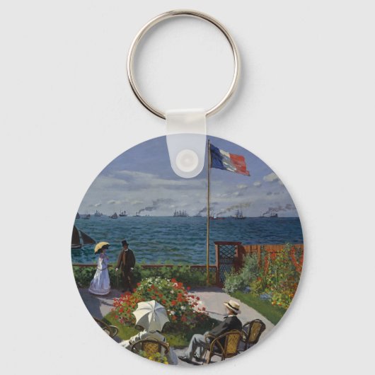Monet Garden bij Sainte-Adresse Painting Sleutelhanger (Voorkant)