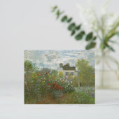 Monet Garden in Argenteuil Fine Art Briefkaart (Staand voorkant)