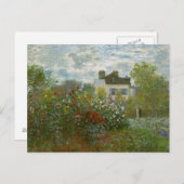 Monet Garden in Argenteuil Fine Art Briefkaart (Voorkant / Achterkant)