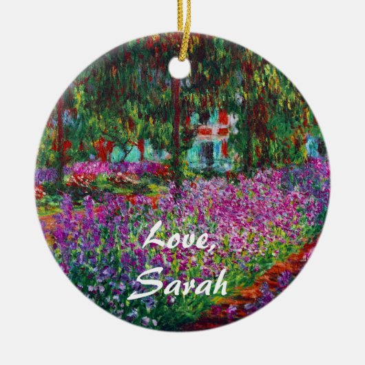 Monet Garden in Giverny Fine Art Ornament (Voorkant)