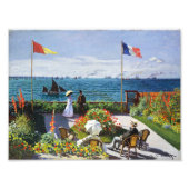 Monet Garden in Sainte Adresse Foto Afdruk (Voorkant)