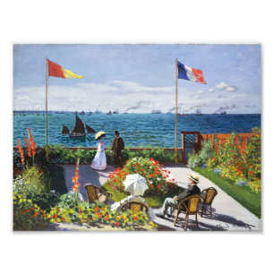 Monet Garden in Sainte Adresse Foto Afdruk