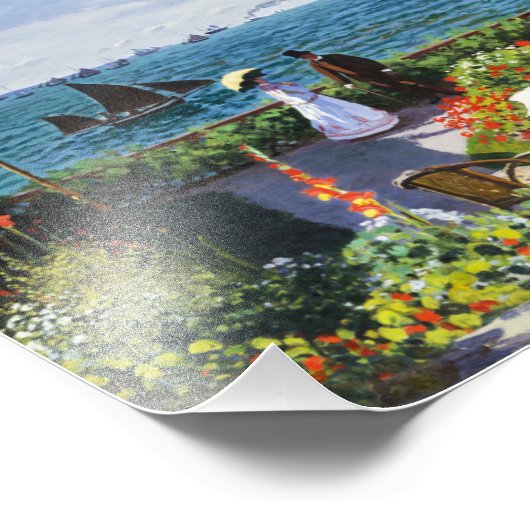 Monet Garden in Sainte Adresse Foto Afdruk (Hoek)