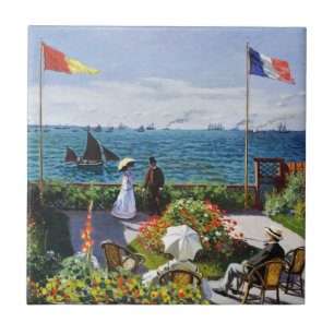 Monet Garden in Sainte Adresse Tile Tegeltje