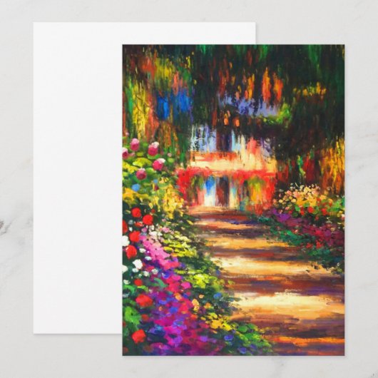 Monet Garden op Giverny Aankondiging (Voorkant / Achterkant)