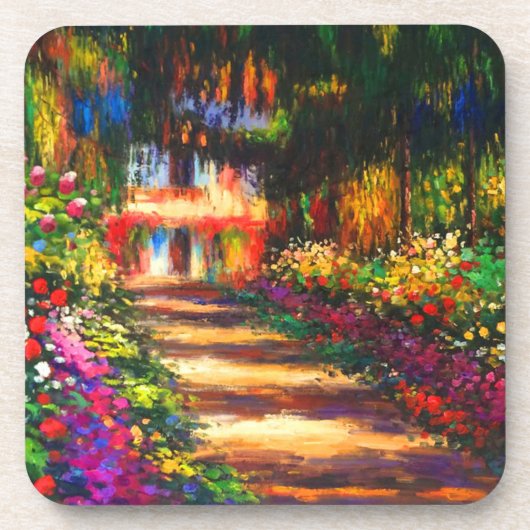 Monet Garden op Giverny Bier Onderzetter (Voorkant)