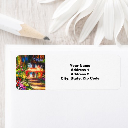 Monet Garden op Giverny Etiket (Insitu)