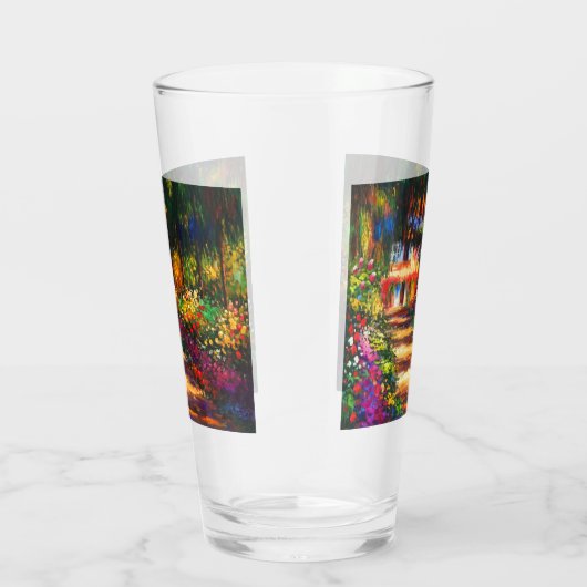 Monet Garden op Giverny Glas (Rechts)