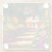 Monet Garden op Giverny Glazen Onderzetter (Achterkant)