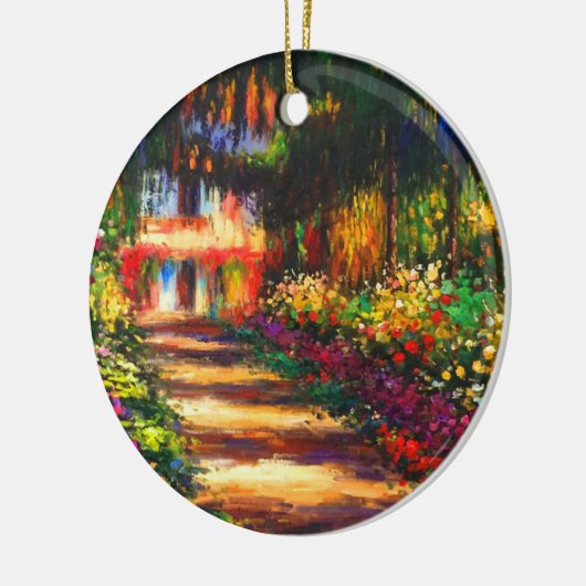 Monet Garden op Giverny Keramisch Ornament (Links)