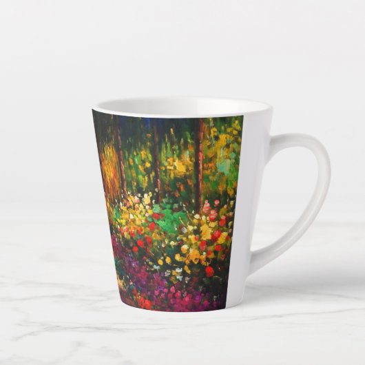 Monet Garden op Giverny Latte Mok (Rechts)