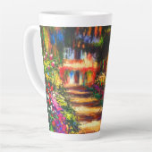 Monet Garden op Giverny Latte Mok (Linkerhoek)