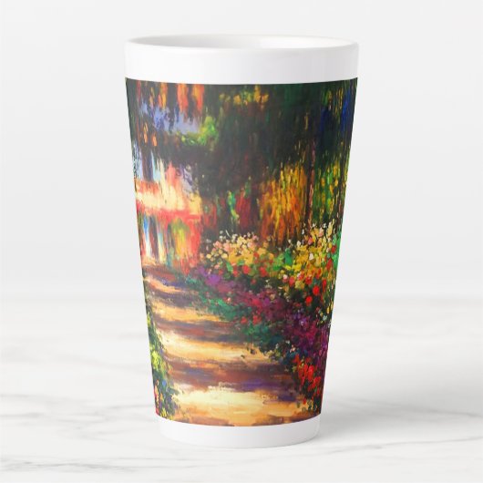 Monet Garden op Giverny Latte Mok (Voorkant)
