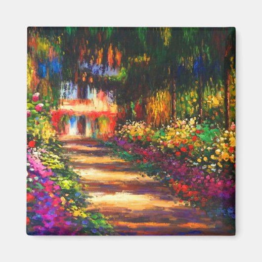 Monet Garden op Giverny Magneet (Voorkant)