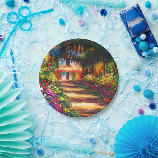 Monet Garden op Giverny Papieren Bordje (Feest)
