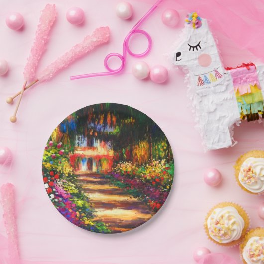 Monet Garden op Giverny Papieren Bordje (Feest)