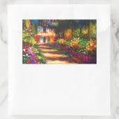 Monet Garden op Giverny Rechthoekige Sticker (Tas)