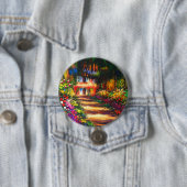 Monet Garden op Giverny Ronde Button 7,6 Cm (In situ)