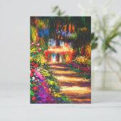 Monet Garden op Giverny RSVP Kaartje (Staand voorkant)