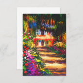 Monet Garden op Giverny RSVP Kaartje (Voorkant / Achterkant)