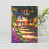 Monet Garden op Giverny Save The Date (Staand voorkant)