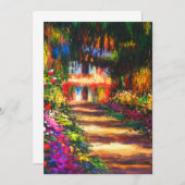 Monet Garden op Giverny Save The Date (Voorkant / Achterkant)
