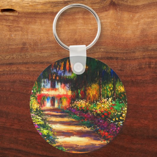 Monet Garden op Giverny Sleutelhanger (Voorkant)