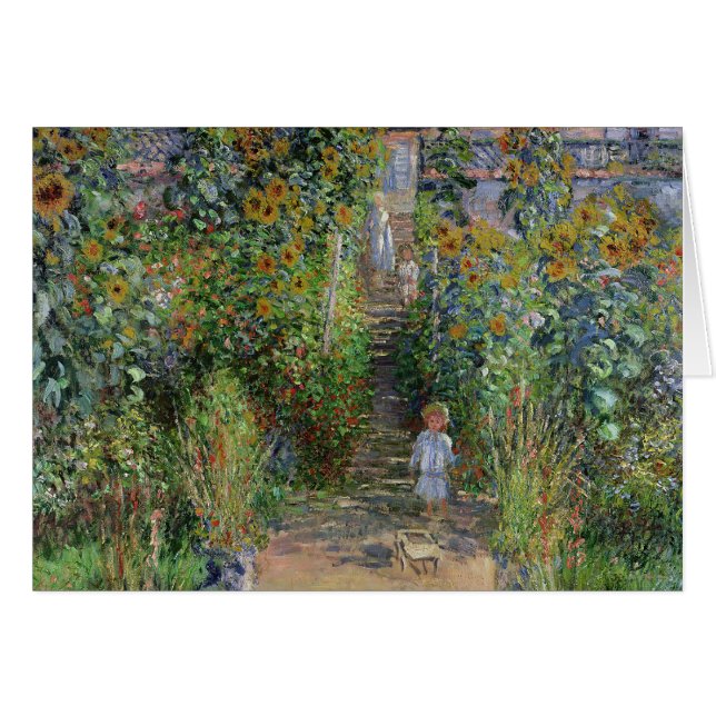Monet Garden Vetheuil Impressionim Painting (Voorkant Horizontaal)